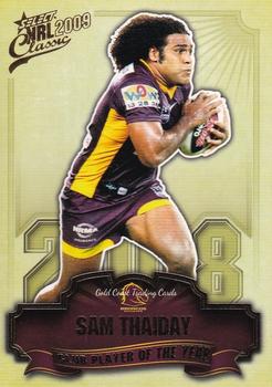 2009 Select Classic - Club Player of the Year #CP1 Sam Thaiday Front